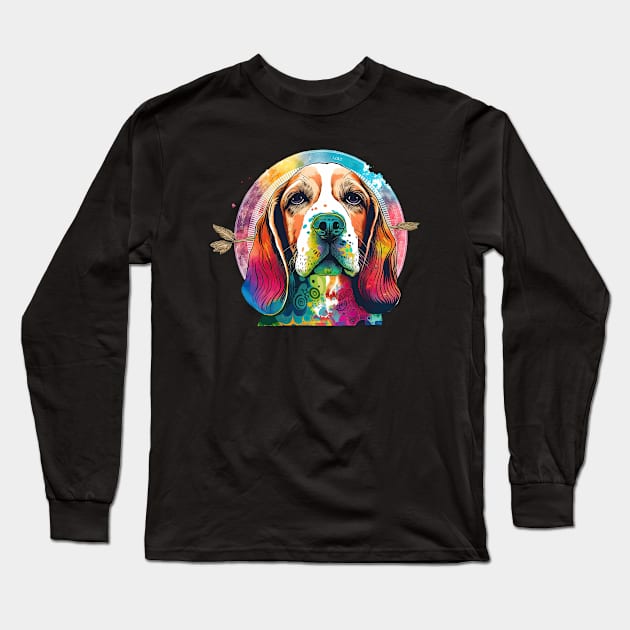 Hippie Beagle Long Sleeve T-Shirt by JayD World